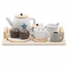 Dřevěný čajový set