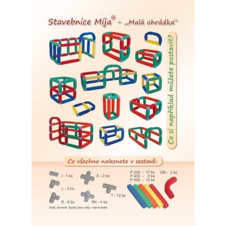 Stavebnice MÍJA - Malá ohrádka 63 dílů