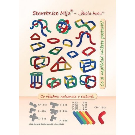 Stavebnice MÍJA - Škola hrou 62 dílů