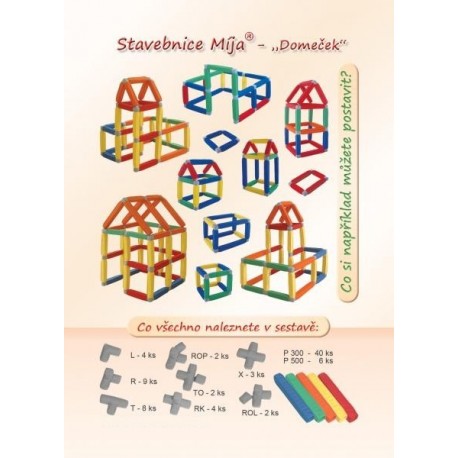 Stavebnice MÍJA - Domeček 80 dílů