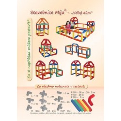 Stavebnice MÍJA - Velký dům 100 dílů