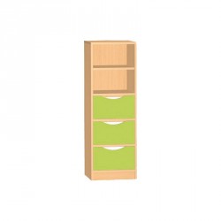 Safety skříňka se zásuvkami a policemi - 40x121x45 cm