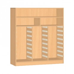 Skříňka na plastové boxy - 105x121 cm