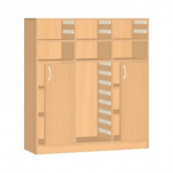 Skříňka na boxy s dvířky - 105x121x45cm