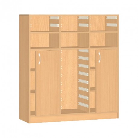 Skříňka na boxy s dvířky - 105x121x45cm