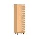 Skříňka na plastové boxy, pojízdná - 36x121 cm