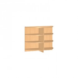 Skříňka půlkulatá na boxy - 90x76x90 cm