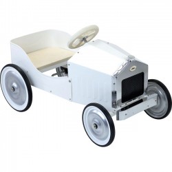 Retro Kovové šlapací auto bílé