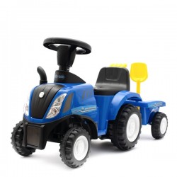 Dětské odrážedlo traktor s vlečkou a nářadím