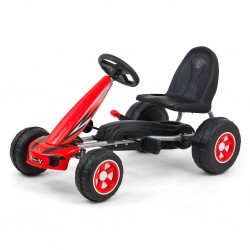 Dětská šlapací motokára Go-kart Viper červená