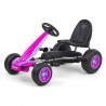 Dětská šlapací motokára Go-kart Viper růžová ( Pěnová kola )