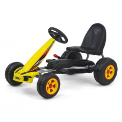 Dětská šlapací motokára Go-kart Viper žlutá