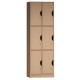 6 šatních boxů - 60x187x45 cm frézovaný úchyt